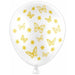 White Butterfly 12-Inch Latex Balloons, 6 Pack