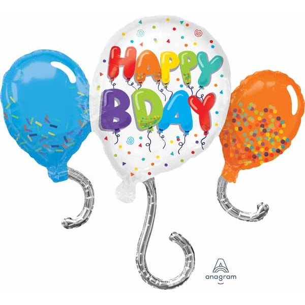 Birthday Celebration 34-Inch Shaped Foil Balloon