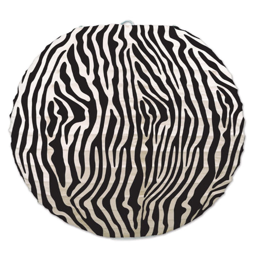 Black & White Zebra Print Lanterns: Wild Party Decor
