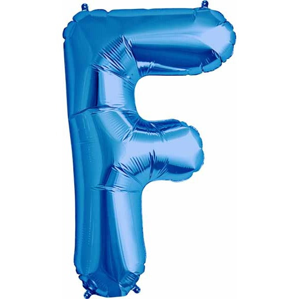 34-Inch Blue Letter F Balloon