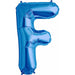 34-Inch Blue Letter F Balloon