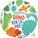 Dinomite Party Birthday 18-Inch Round Foil Balloon