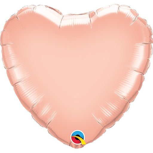 9-Inch Rose Gold Heart Foil Balloon