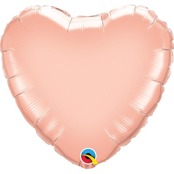 9-Inch Rose Gold Heart Foil Balloon
