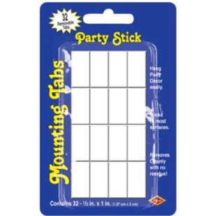 Party Stick Mounting Tabs, 32 Pack