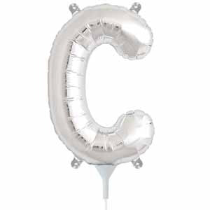 16" Silver Letter C Balloon