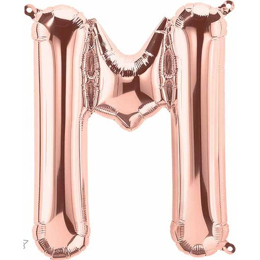 16-Inch Rose Gold Letter M Balloon