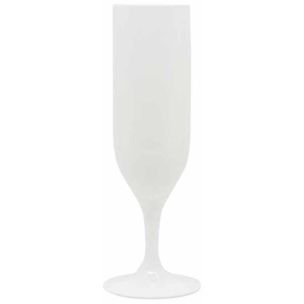 White Reusable Champagne Glasses, 2 Pack