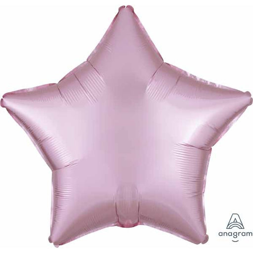 19" Pastel Pink Satin Star Foil Balloon