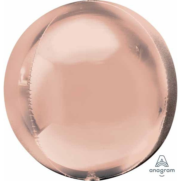 Jumbo Rose Gold Orbz Foil Balloon, 21 Inch