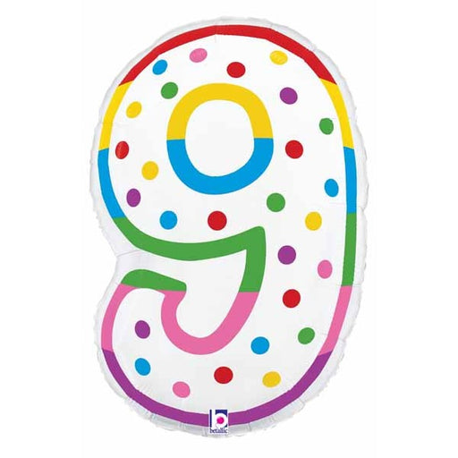 24" Number 9 Birthday Candle Foil Balloon