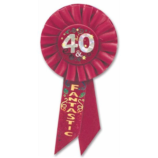 40 & Fantastic 40th Birthday Rosette