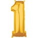 Gold Number 1 Balloon, 26 Inch