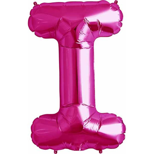 34 Inch Magenta Letter I Balloon