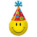 Smiley Party Hat 14-Inch Mini Shape Foil Balloon