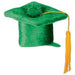 Green Graduation Cap Hair Clip