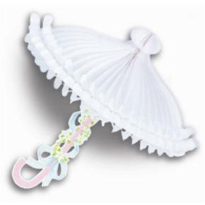 Apricot Tissue Parasol Decoration, 22 Inch