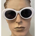 White Clout Style Sunglasses with Dark Lenses, 12 Pairs