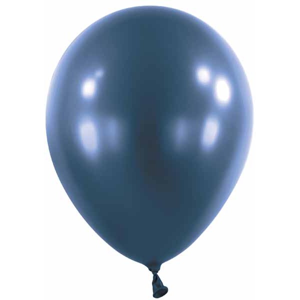 Anagram Metallic Flag Navy 5-Inch Latex Balloons, 100 Count