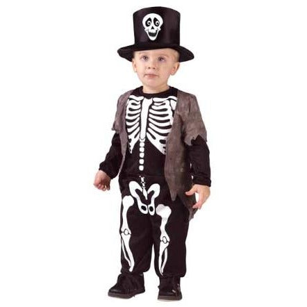 Happy Skeleton Toddler Costume with Hat, Large 3T-4T