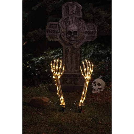 Décoration d'Halloween : bras de squelette lumineux