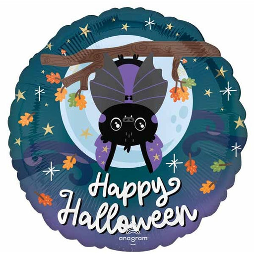 Halloween Twilight Bat 18-Inch Round Foil Balloon