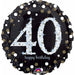 Sparkling 40th Birthday Holographic Foil Balloon, 18 Inch