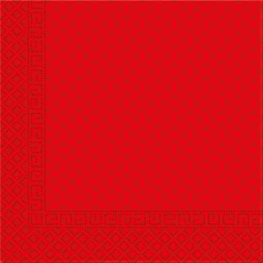 Red Squares 3-Ply Luncheon Napkins, 20 Count