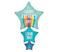Happy Father's Day Playful Stripes 42" Balloon