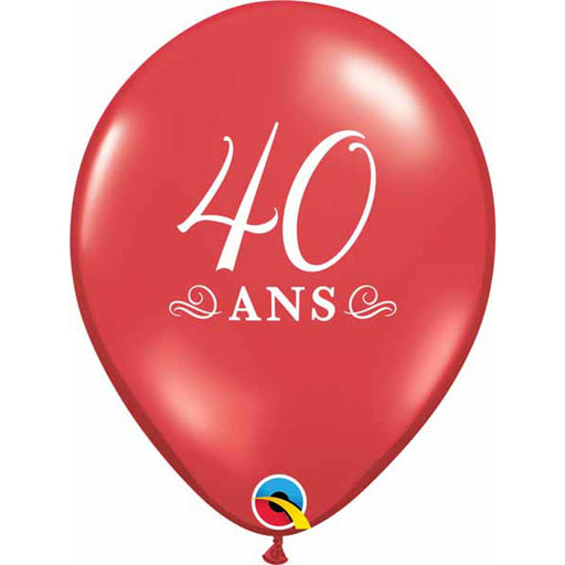 "40Th Anniversary Ruby Red Balloons - Pack Of 50"