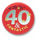 "40 & Fantastic Satin Button Pack - Set Of 6 (2" Diameter)"
