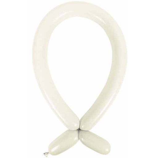 Anagram Frosty White 260 Modelling Balloons, 100 Count