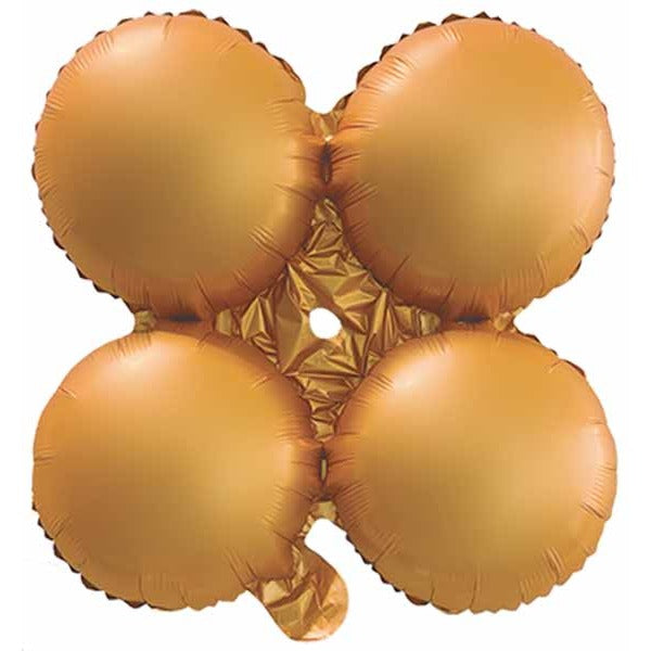 25-Inch Matte Orange Quad Arch Foil Balloon