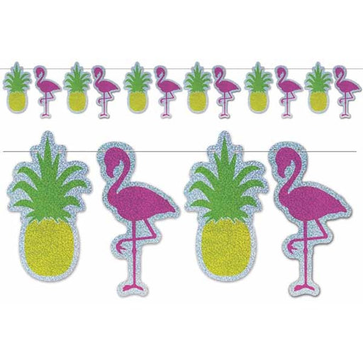 Guirlande de fête Luau Flamant rose et Ananas