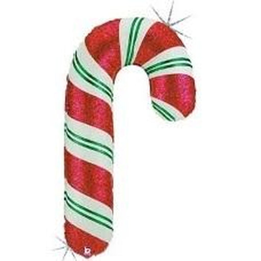 41" Holographic Candy Cane Shape Balloon