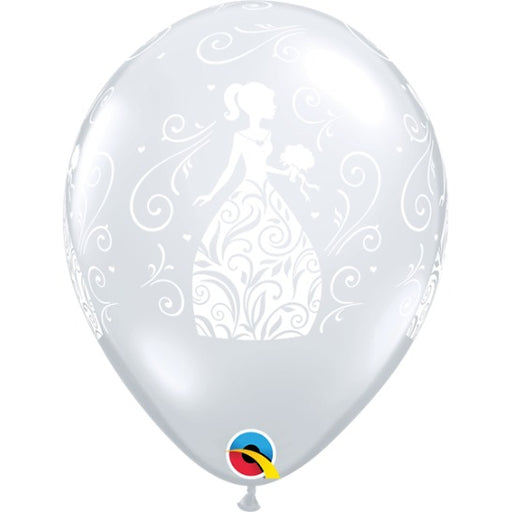 Elegant Bridal Shower 11-Inch Latex Balloons, 50 Count