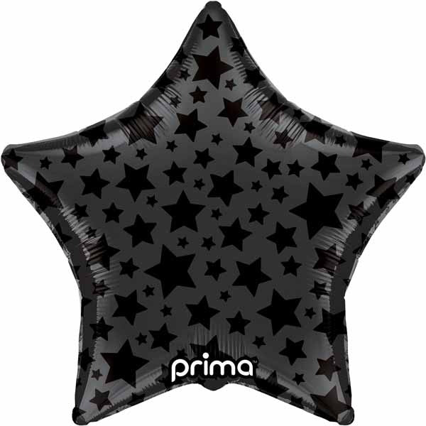 PRIMA BLACK STARS 18" FOIL 1/PKG