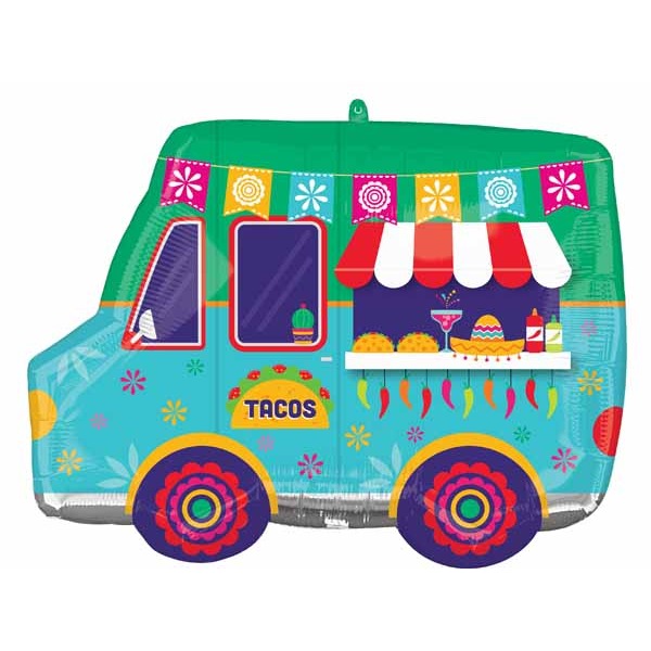 Fiesta Taco Truck 26" Shaped Foil Balloon