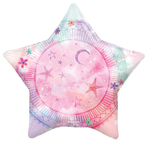 19" Girl Chella Good Vibes Star Foil Balloon  (5/Pk)