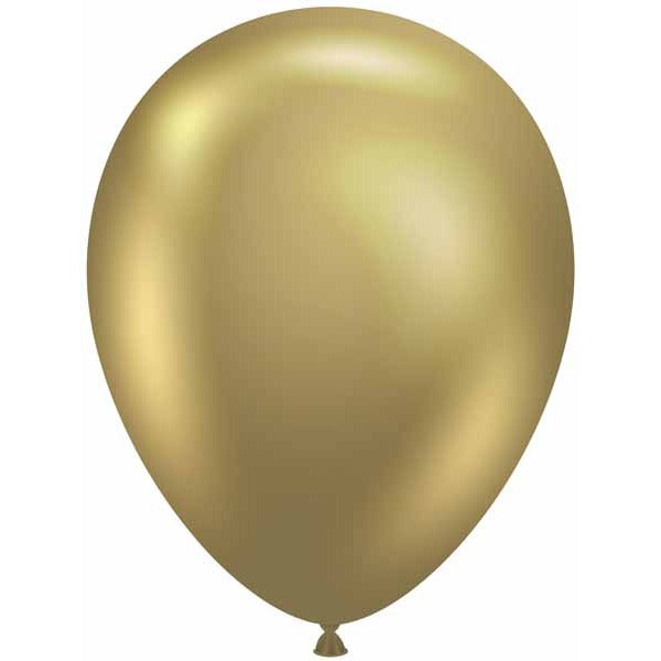 TUFTEX Effects Golden 17-Inch Latex Balloons, 25 Pack