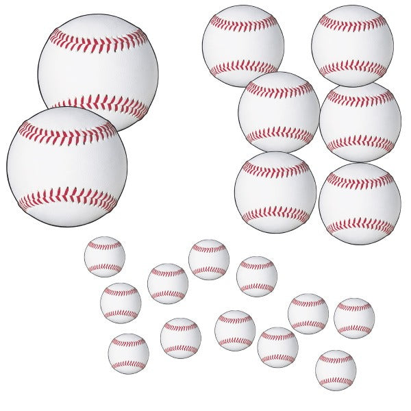 Baseball Cutouts in Assorted Sizes, 12-Pack