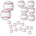 Baseball Cutouts in Assorted Sizes, 12-Pack