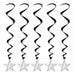 STAR WHIRLS(5/PK) 3' BLACK & SILVER