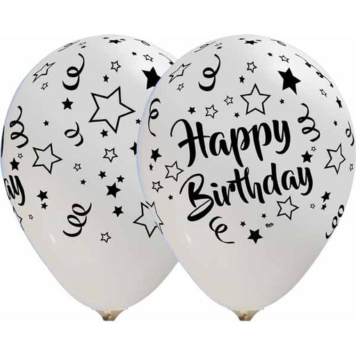 Happy Birthday All-Over Print Latex Balloons, 50 Count