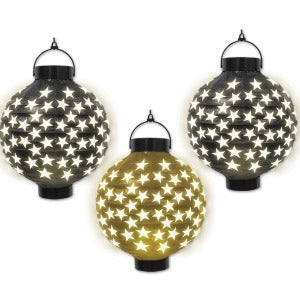 8-Inch Light-Up Paper Lanterns, 3-Pack