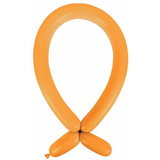 Anagram Standard Tangerine 260 Modelling Balloons, 100 Count
