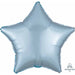 19-Inch Pastel Blue Satin Luxe Star Foil Balloon