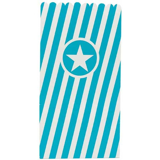 Turquoise Popcorn Bags, 6 Pack