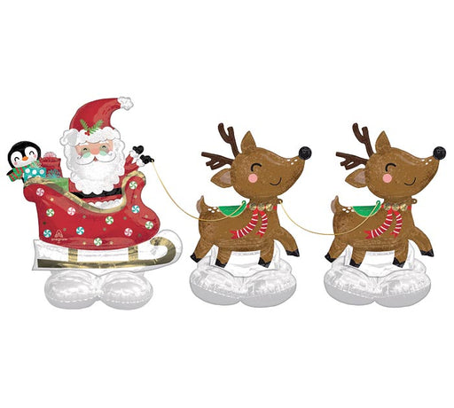 99" Santa And Reindeer Airloonz Kit - Christmas Decor (1/Pk)