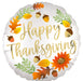 18" Satin Happy Thanksgiving Foil Balloon (5/Pk)